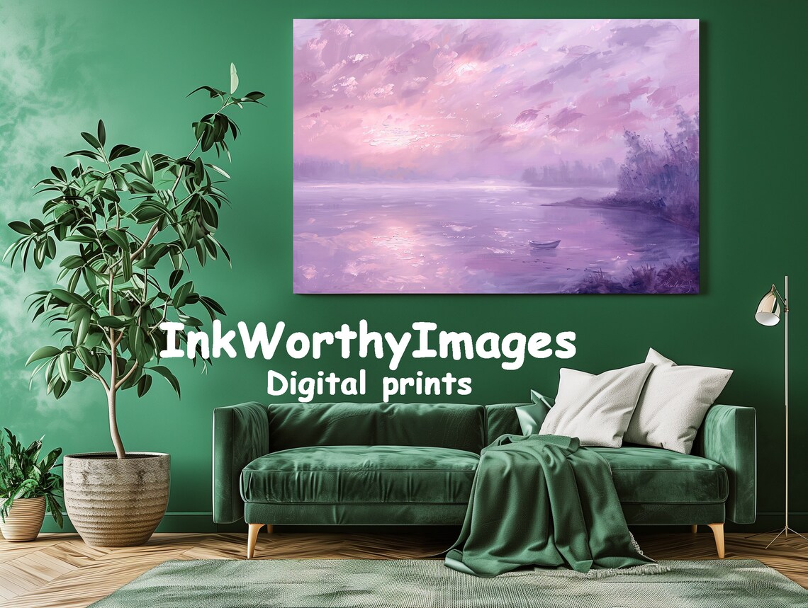 Peaceful Boat Seascape, Pastel Landscape Art Print - Image 4