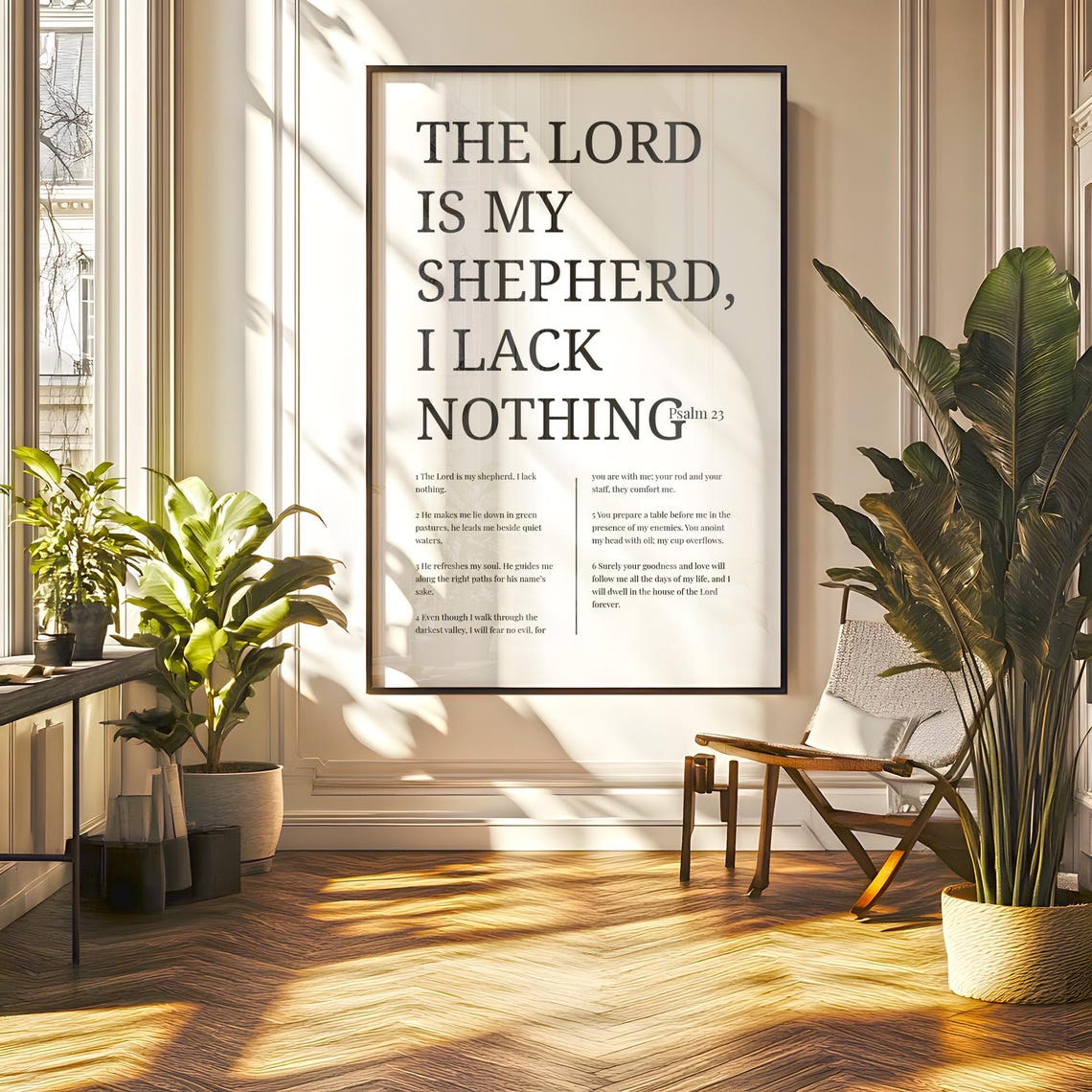 Psalm 23 The Lord Is My Shepherd Full Chapter Scripture Poster - Image 6