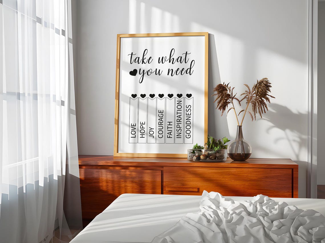 Take What You Need Heart Tear Tabs Interactive Encouragement Poster - Image 3