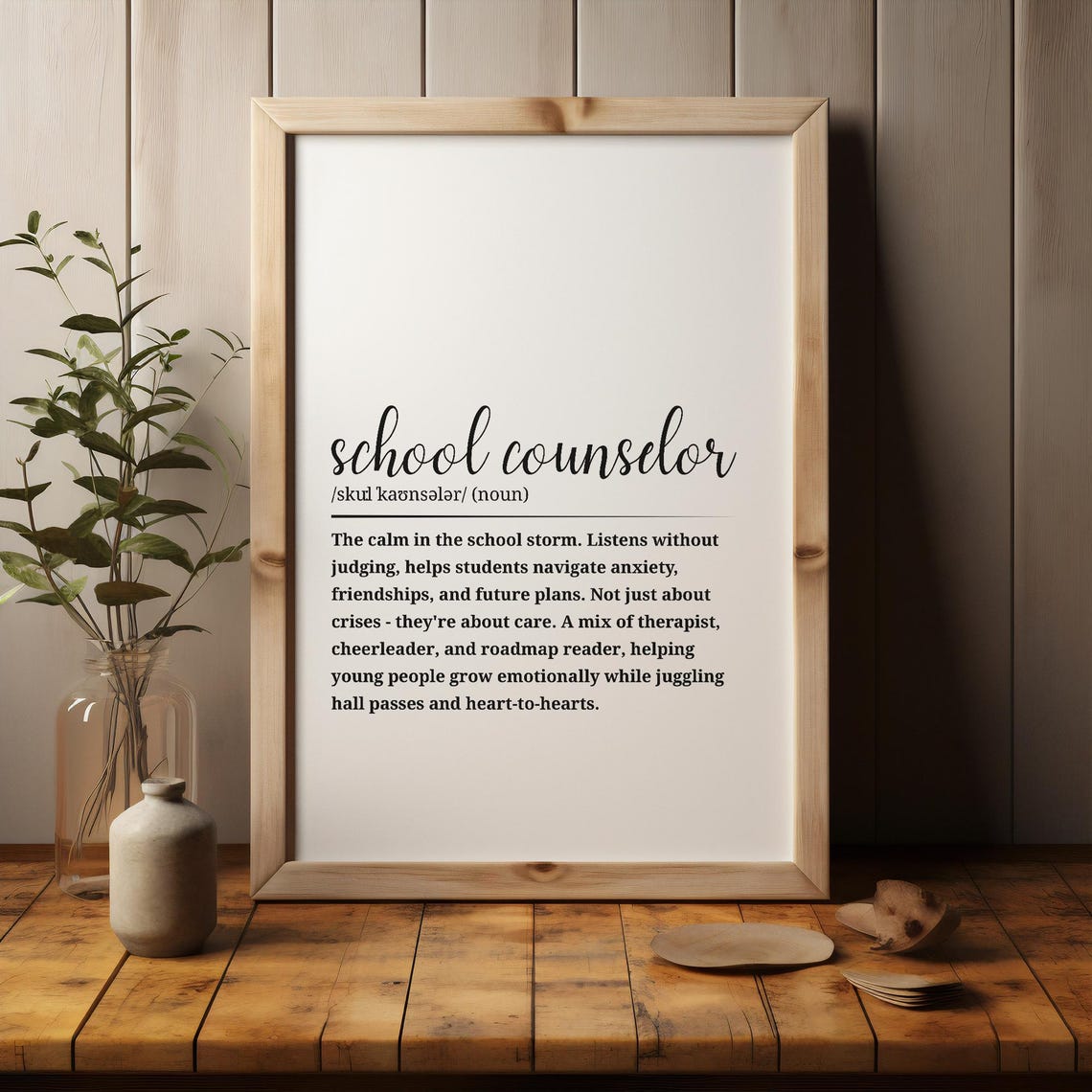School Counselor Dictionary Definition Appreciation Gift Wall Art - Image 3