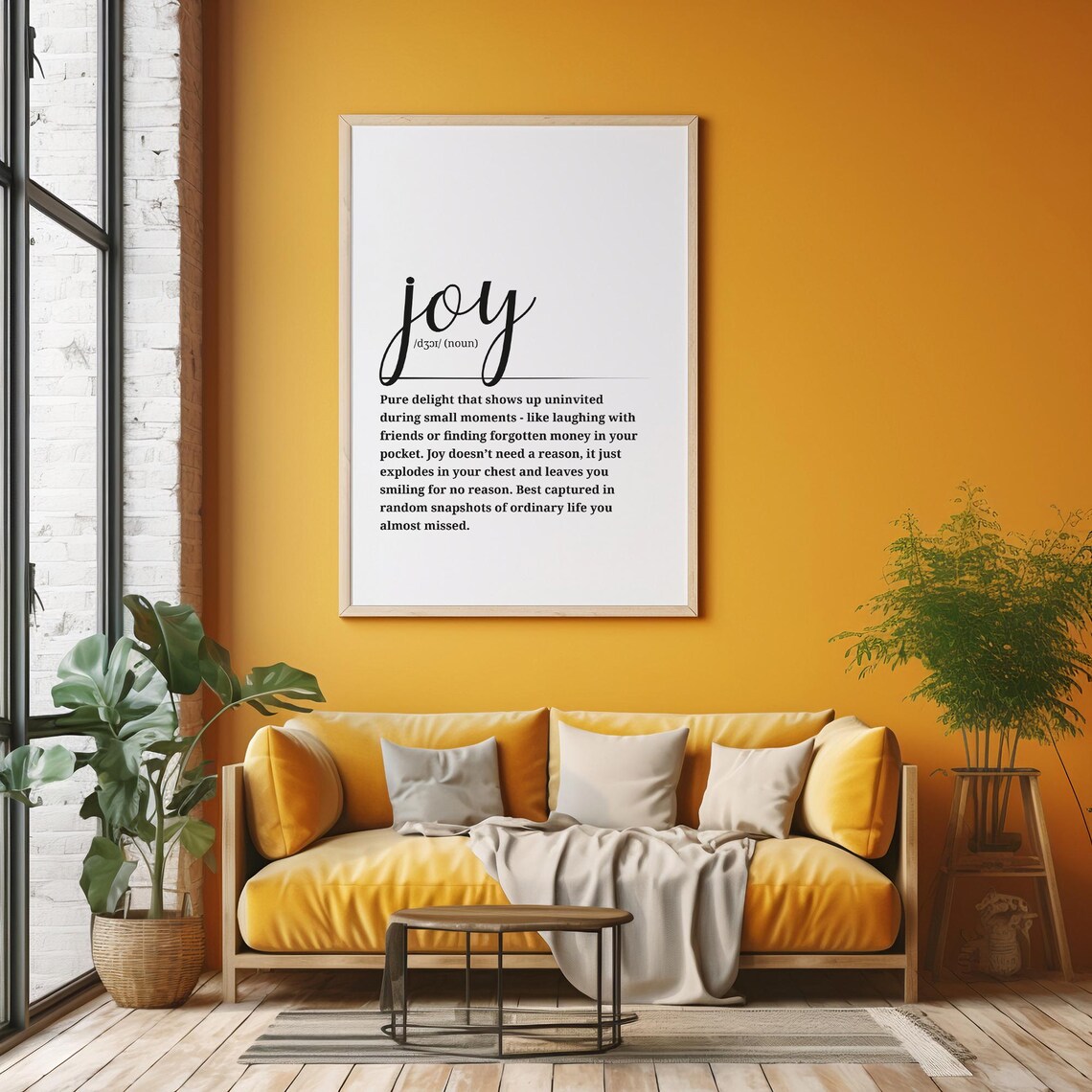 Joy Dictionary Definition Funny Noun Script Typography Wall Decor Poster - Image 4