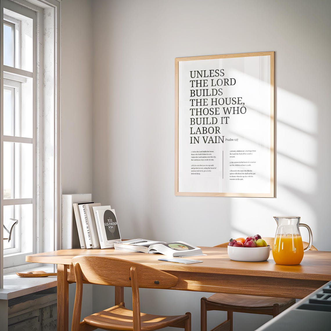 Psalm 127 Bible Verse Wall Art Print - Image 3