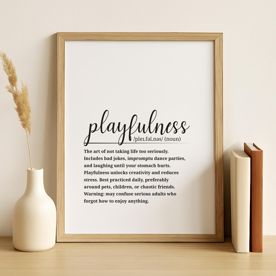 Playfulness Definition Dictionary Art Funny Script Typography Decor Poster - Image 6