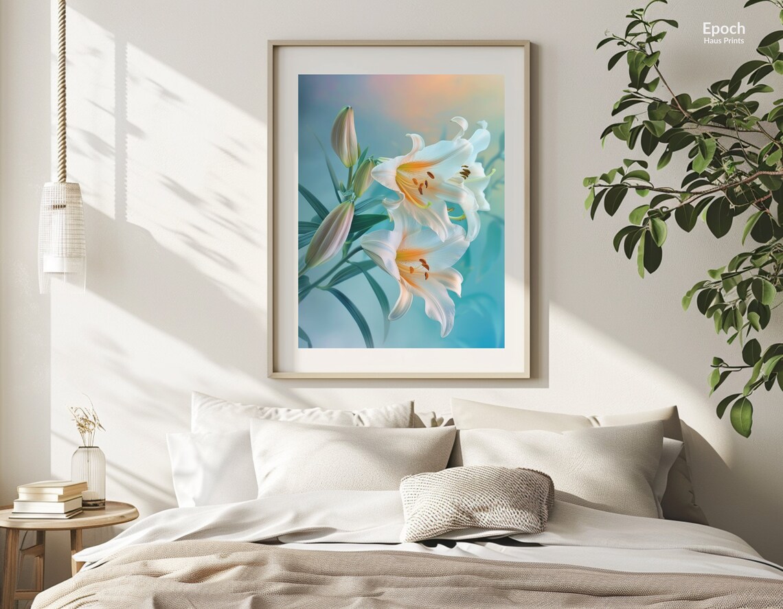 Lilac Flower Bouquet Floral Wall Art Print - Image 2