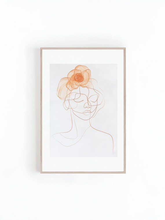 Abstract Drawing Of Woman, Minimalist Line Art