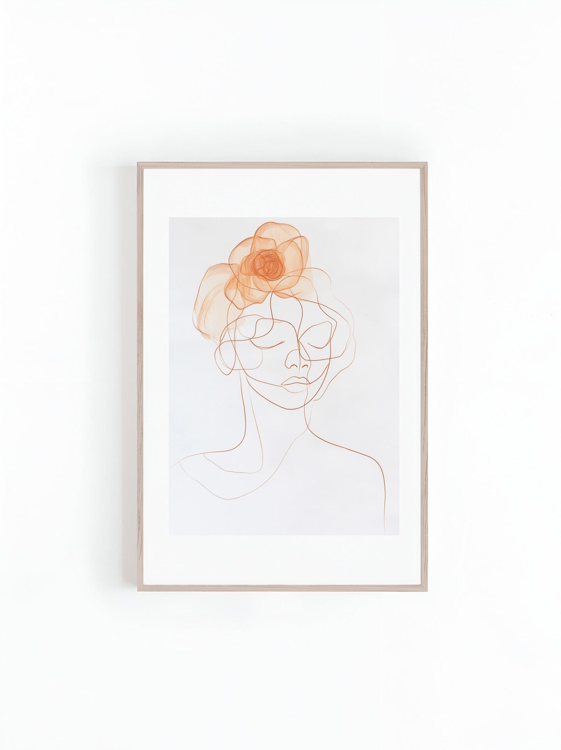 Abstract Drawing Of Woman, Minimalist Line Art