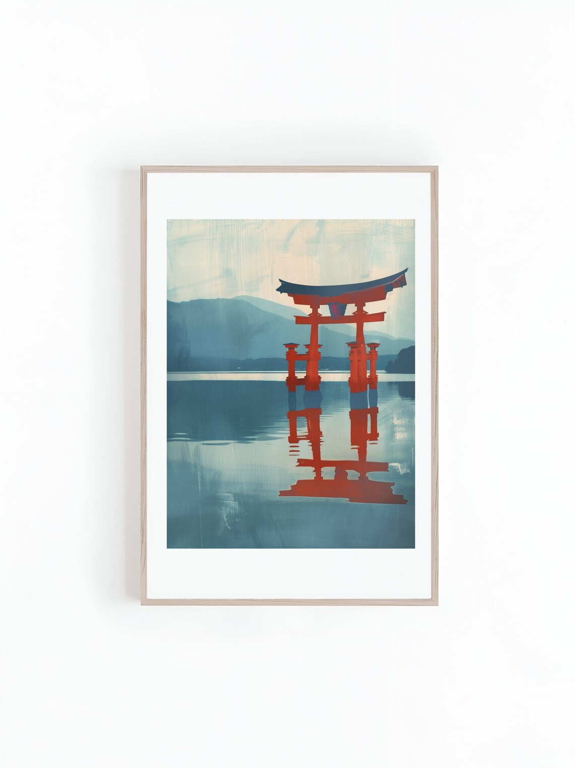 Itsukushima Shrine Abstract Japanese Art, Minimalist - Image 3
