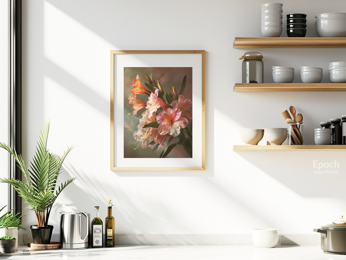 Lilac Flower Bouquet Floral Wall Art Print - Image 2