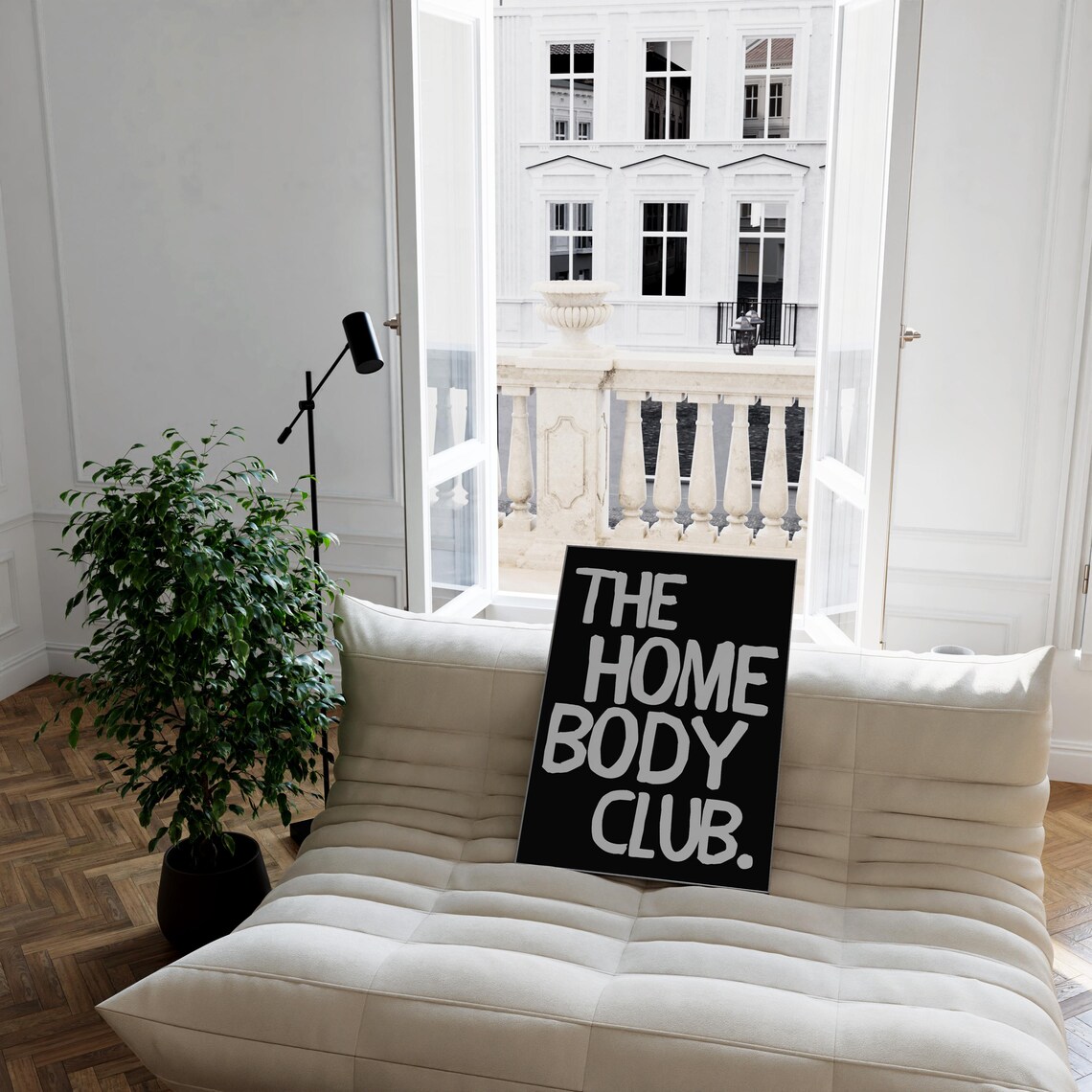 The Homebody Club Quote Poster, Retro Typography - Image 3