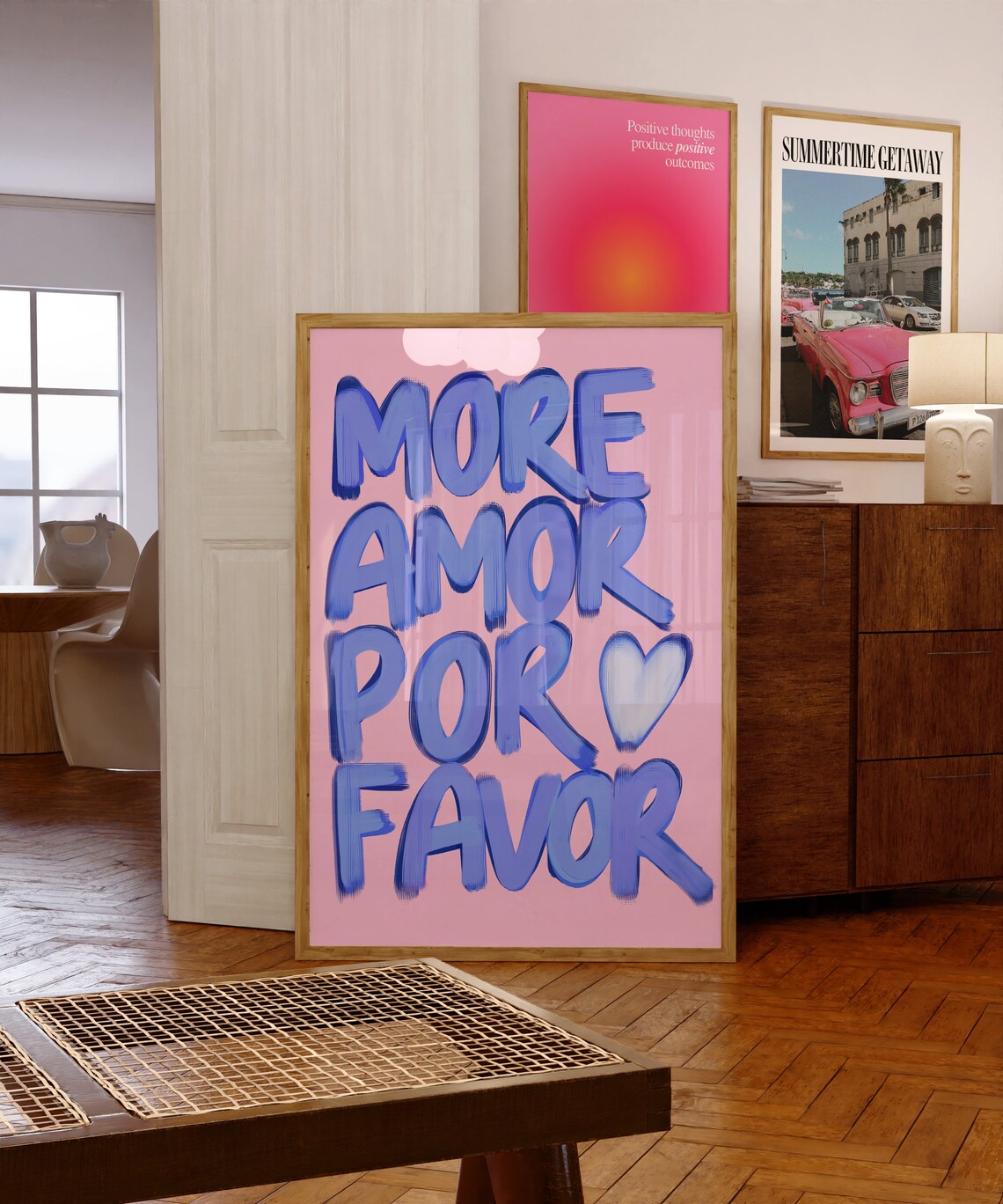 More Amor Por Favor Quote, Trendy Bedroom Art Print - Image 2