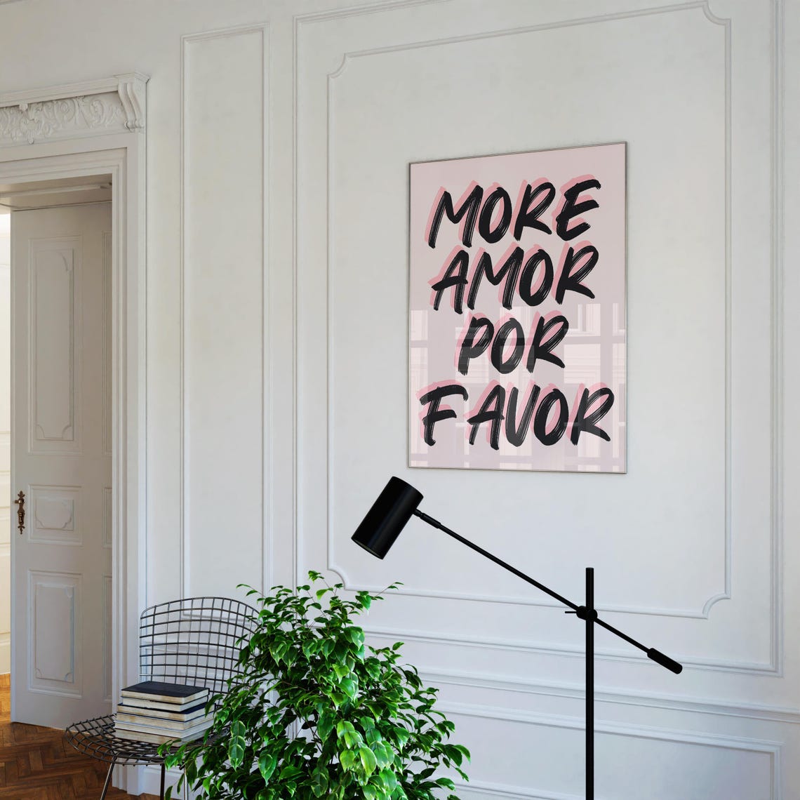 More Amor Por Favor Pink Print Trendy Pink Girly Wall Art Bedroom Dorm Room Aesthetic Love Quote Poster - Image 3