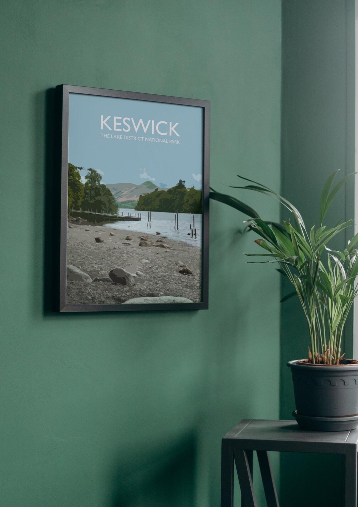 Keswick Lake District Poster, British Hiking Art Print - Image 5