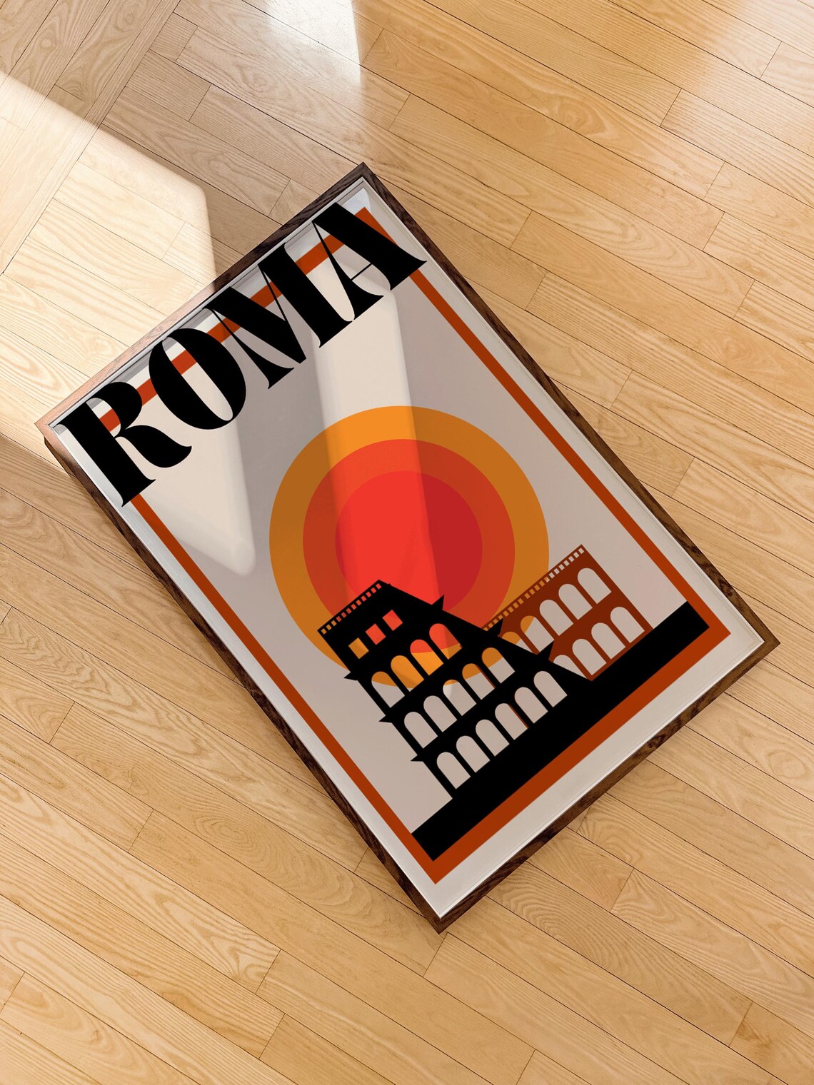 Roma Colosseum Italy Vintage Travel Poster - Image 3