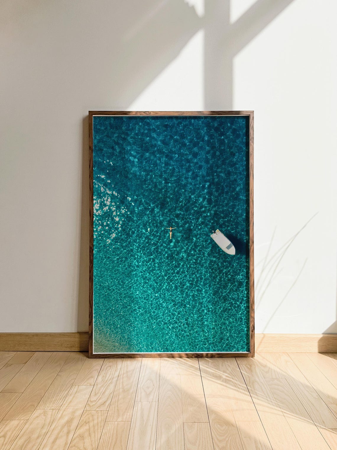 Ocean Aerial Photography Art Print, Minimalist Beach Decor - Image 4