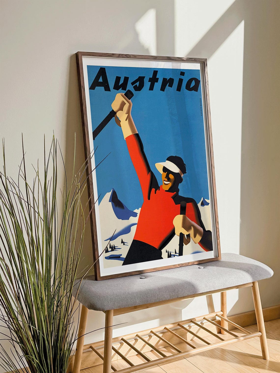 Austria Vintage Ski Poster, Retro Winter Sports - Image 5