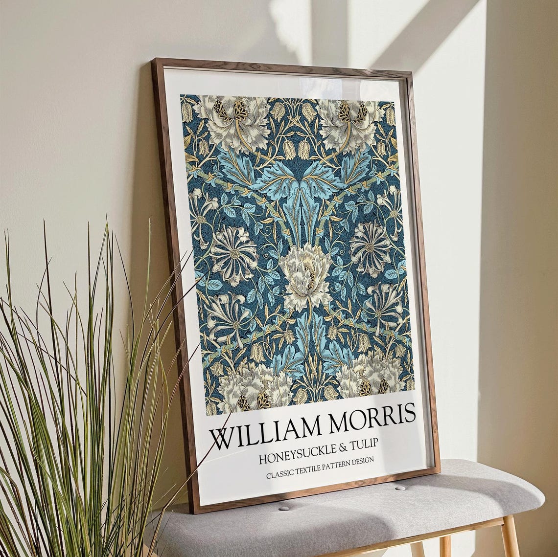 Honeysuckle And Tulip William Morris, Vintage Art Print - Image 5