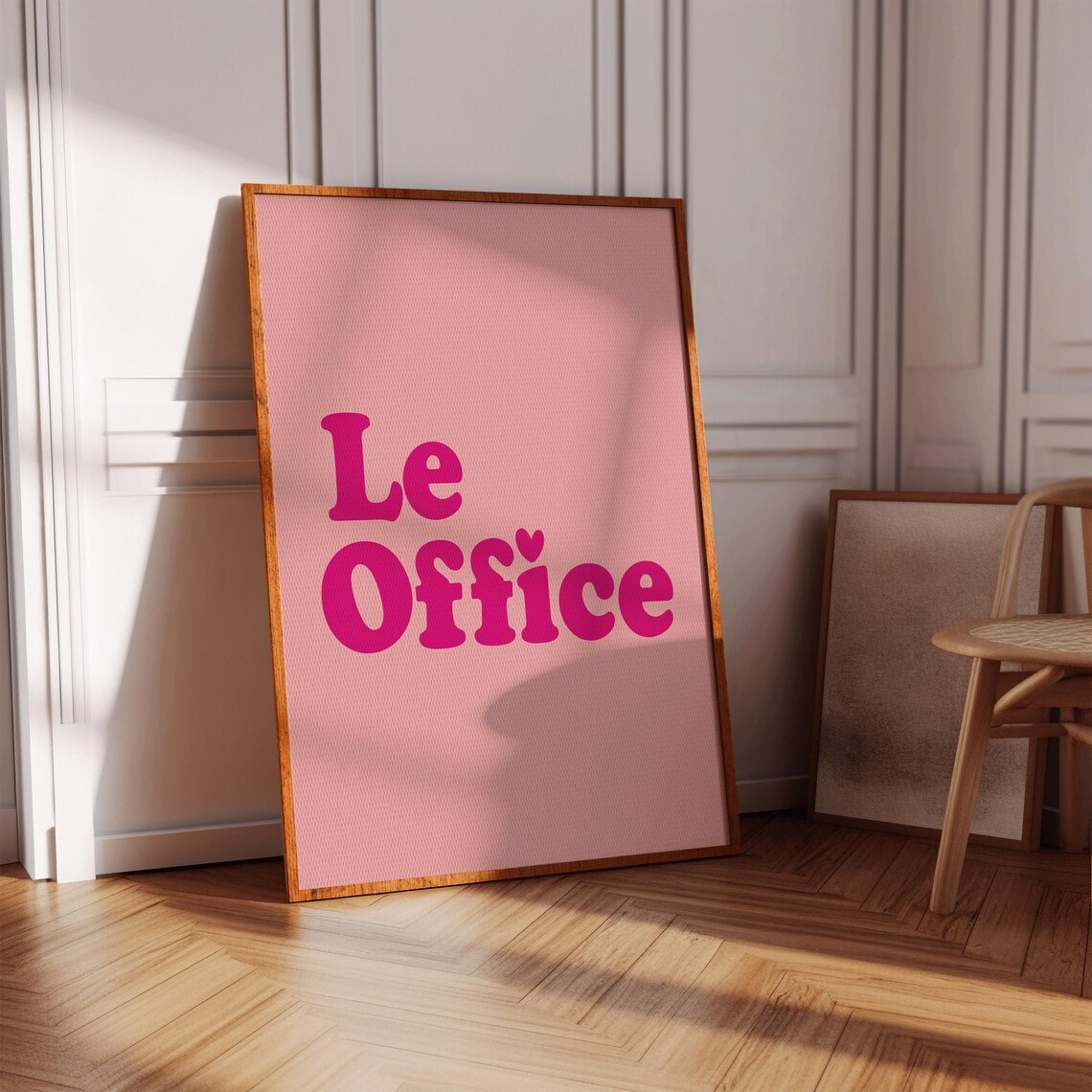 Le Office Quote Print, Pink Minimalist Poster