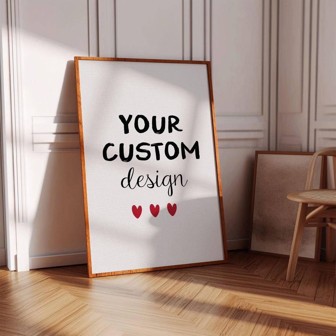 Your Custom Design Black Script Poster Personalized Name Gift Art