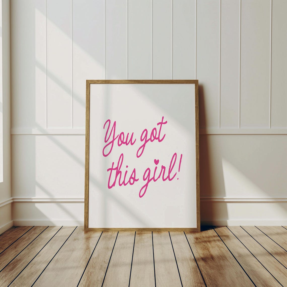 You Got This Girl Pink Script Inspirational Affirmation Poster - Image 3