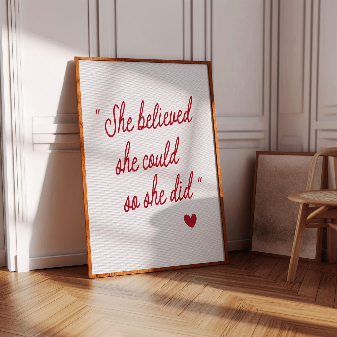 She Believed She Could So She Did Feminist Quote Wall Poster