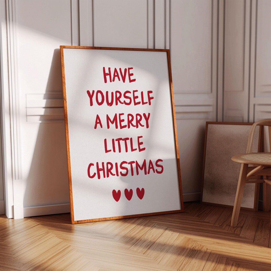 Have Yourself A Merry Little Christmas Red Heart Holiday Poster - Image 3