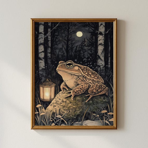 Halloween Toad Print Holiday Wall Art Nursery Collected Prints Cpp640
