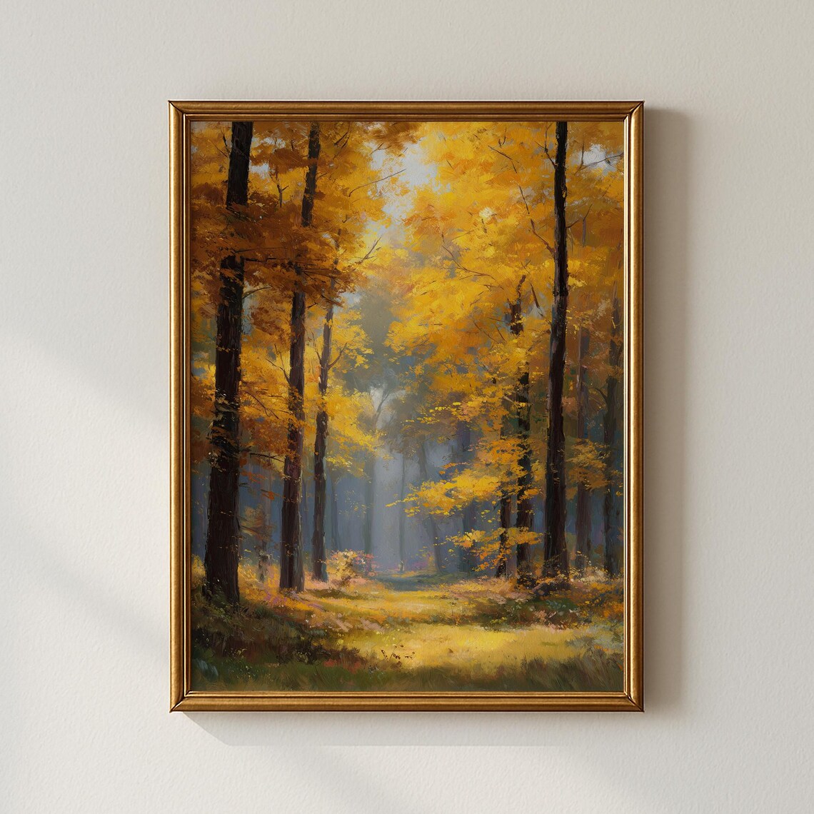 Vintage Autumn Forest Print Landscape Wall Art Living Room Decor Collected Prints Cpp676