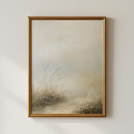 Vintage Moody Green Prairie Print Decor Collected Prints Cpp418