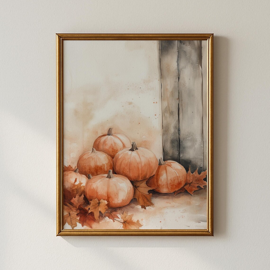 Thanksgiving Pumpkin Print Holiday Wall Art Kitchen Collected Prints Cpp746