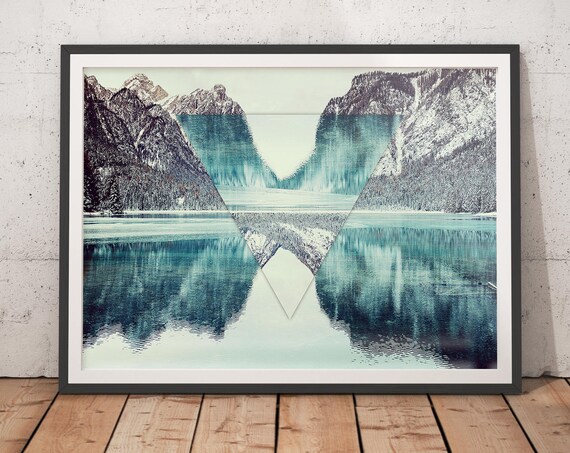Scandinavian Decor Glacier Print Geometric Art Nordic Poster Scandinavian Design Geometric Print Scandinavian Poster