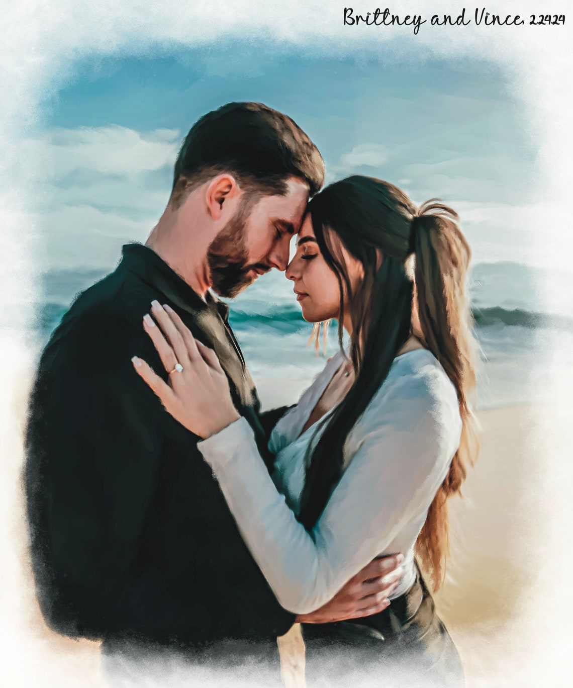 Painting From Photo Loved One Portrait From Photo Combine Photos Add Deceased Loved One To Photo Custom Family Portrait Combine Picture