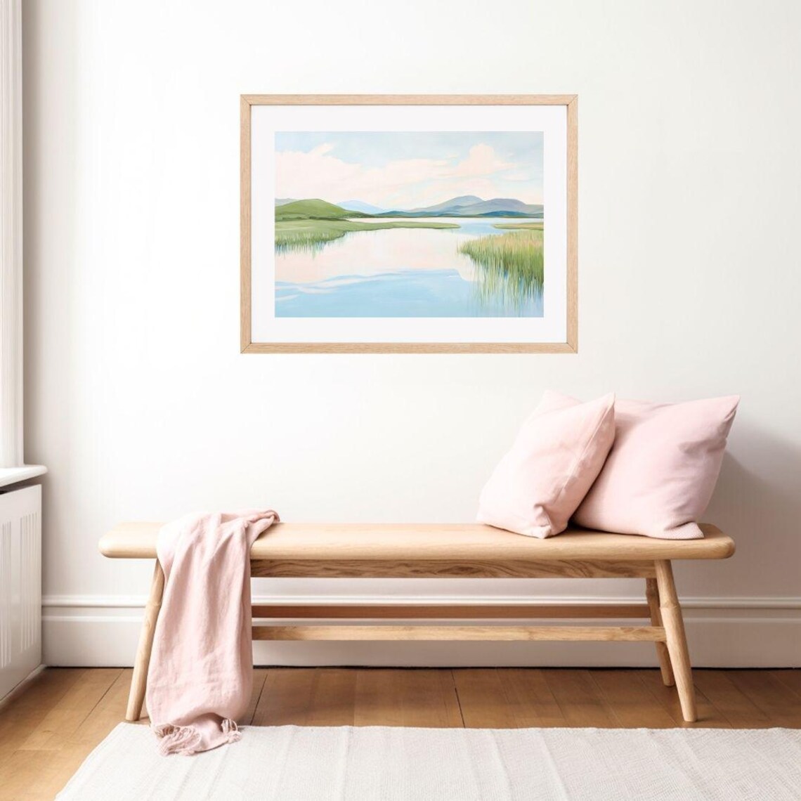 Pastel Marsh Wetland With Calm Mirror Water Landscape Poster - Image 2