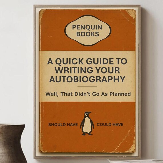 Funny Parody Book Cover Autobiography Quote Retro Humor Poster