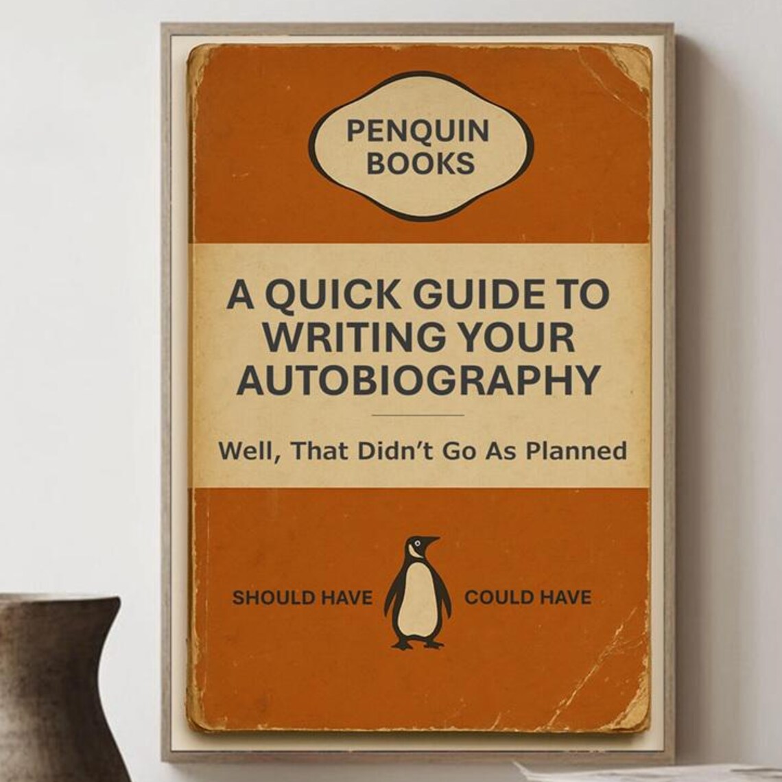 Funny Parody Book Cover Autobiography Quote Retro Humor Poster