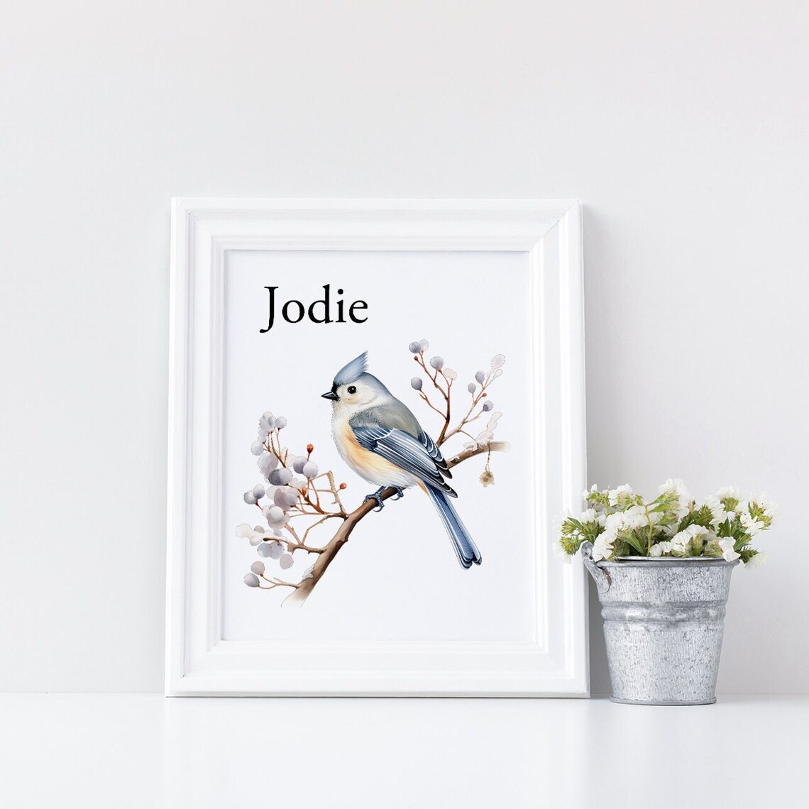 Tufted Titmouse Custom Personalized Art Print - Image 2