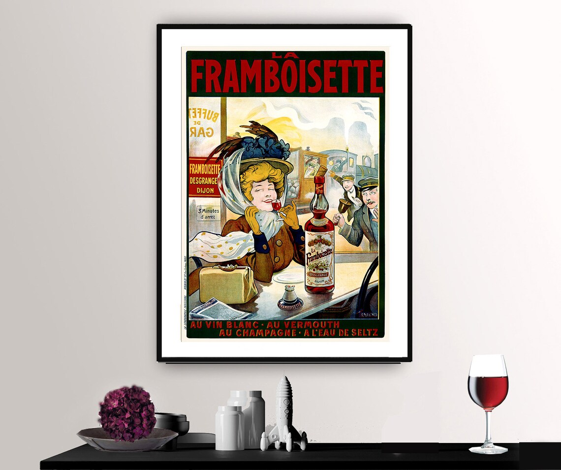 La Framboisette Vintage Food Drink Poster