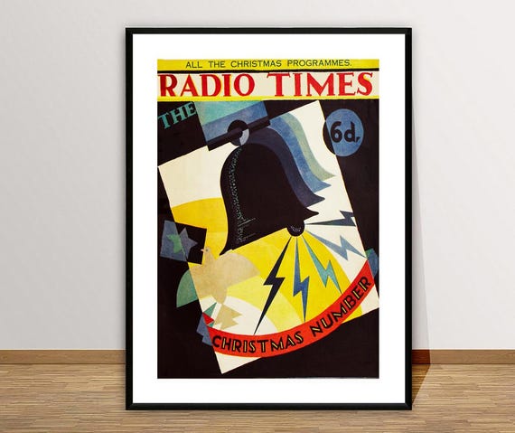 Radio Times Vintage Entertainment Poster Nostalgic Memories Poster Gift Idea Wall Decor