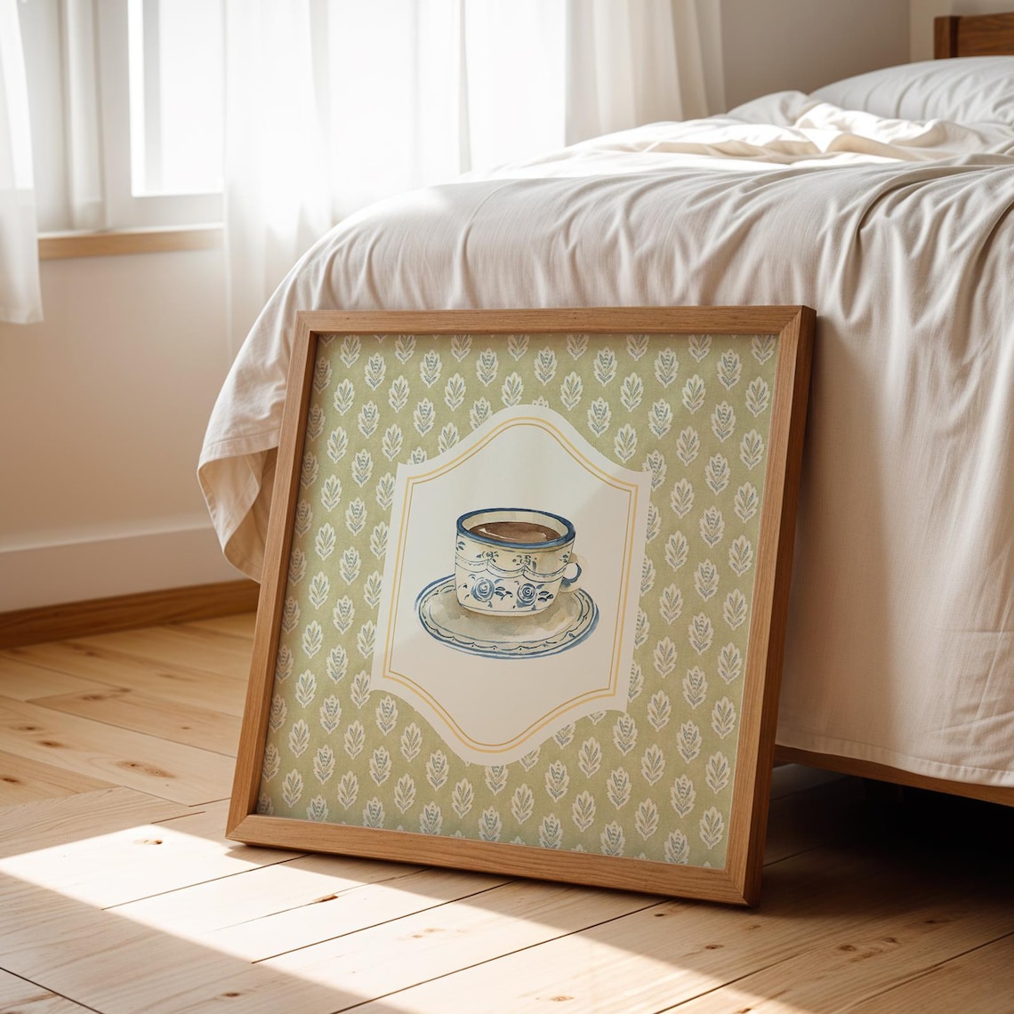 Vintage Coffee With Grandma Art Print, Kitchen Decor - Image 4