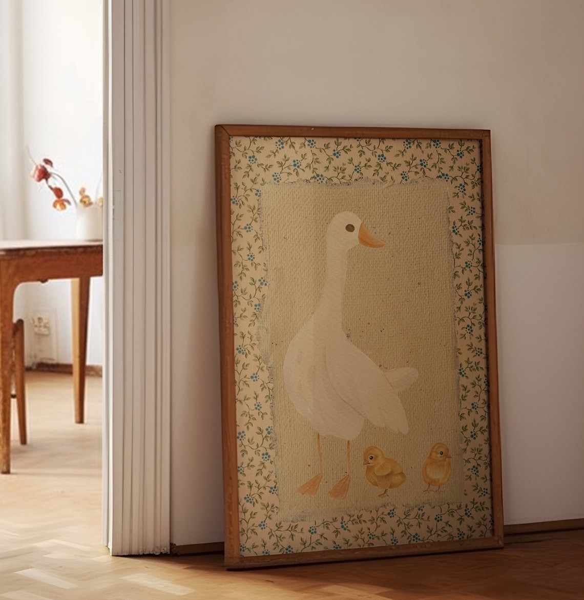 Vintage Mother Duck Nursery Art Print - Image 2