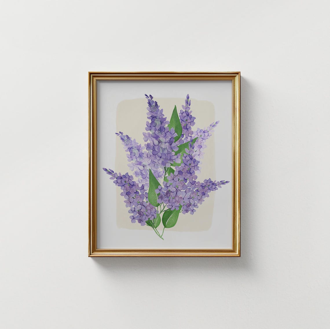 Purple Lilac Bouquet Watercolor Spring Floral Botanical Art Print