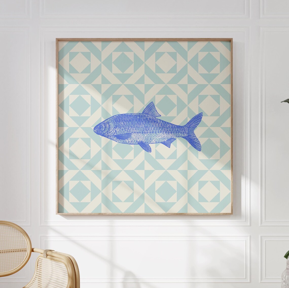 Quilted Fish Fun, Cottage Nursery Decor - Image 4