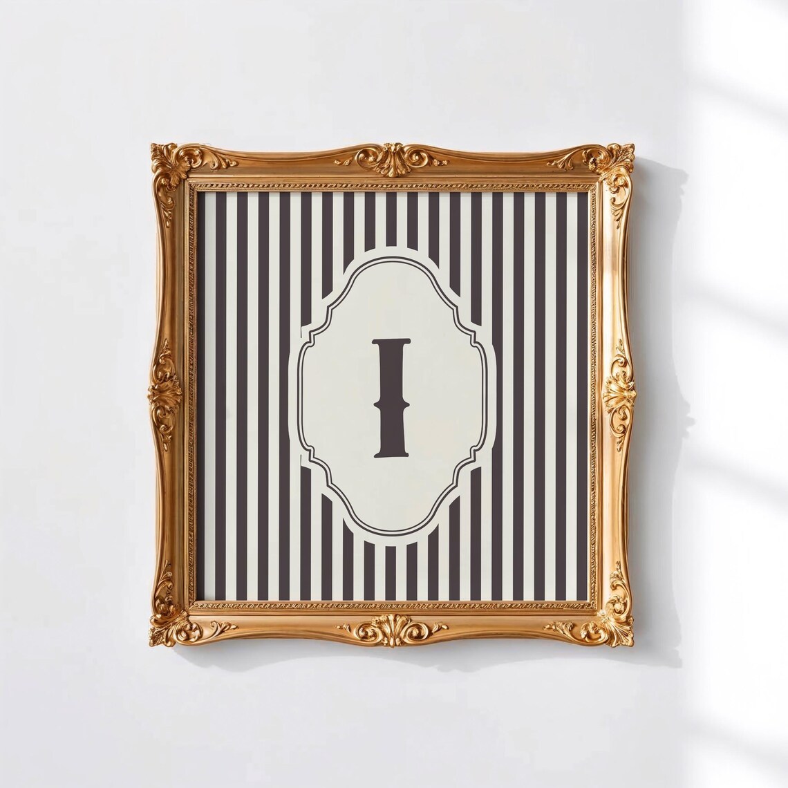 I Square Initial Print, Personalized Watercolor Gift - Image 5