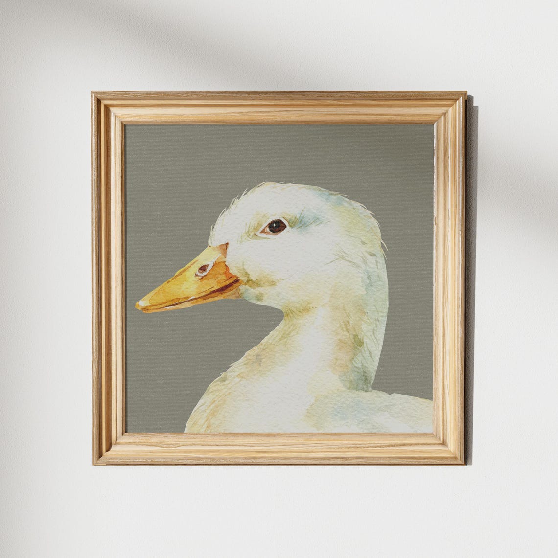 Olive Duck Square Print Instant Wall Art Trendy Decor Illustration Living Room Art Nursery Art - Image 2