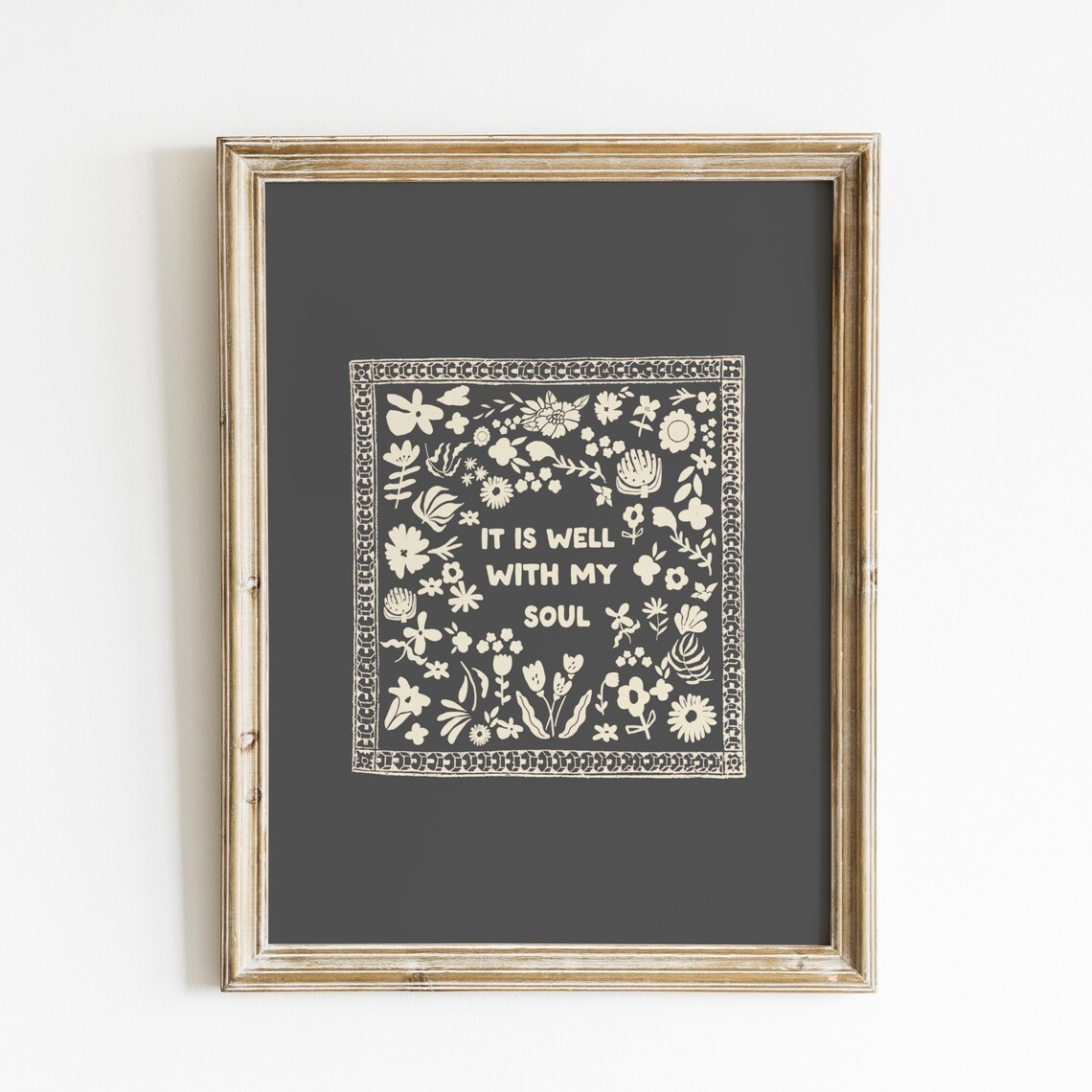It Is Well With My Soul Christian Vertical Art Print - Image 2
