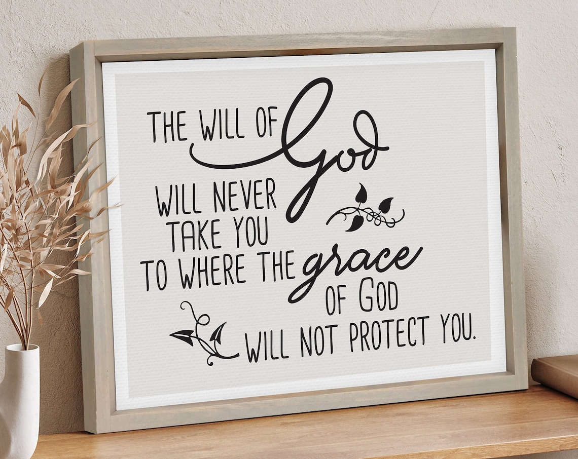 The Will Of God Religious Church Sign Art Print