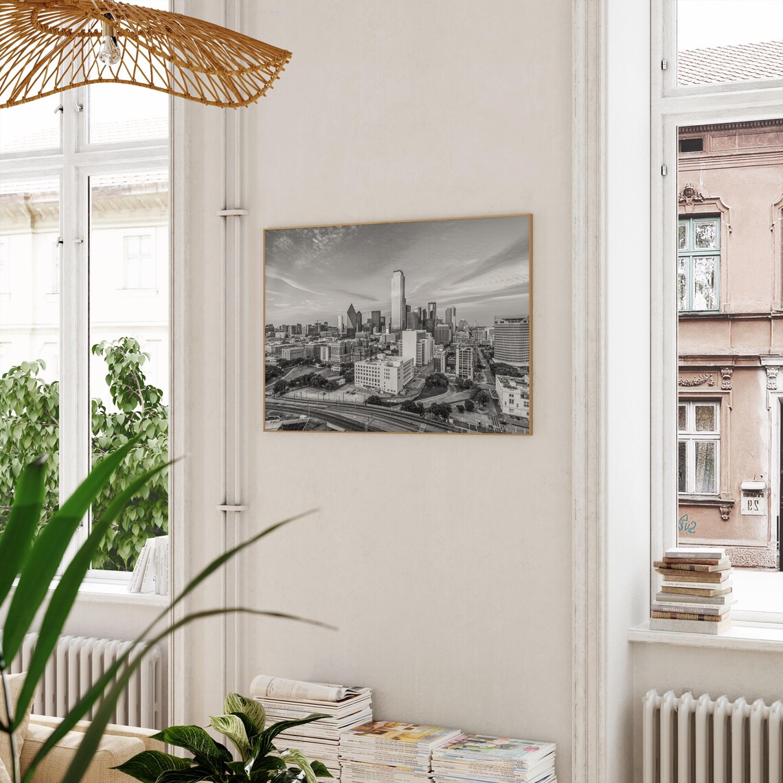 Dallas Black And White Wall Art Print - Image 3