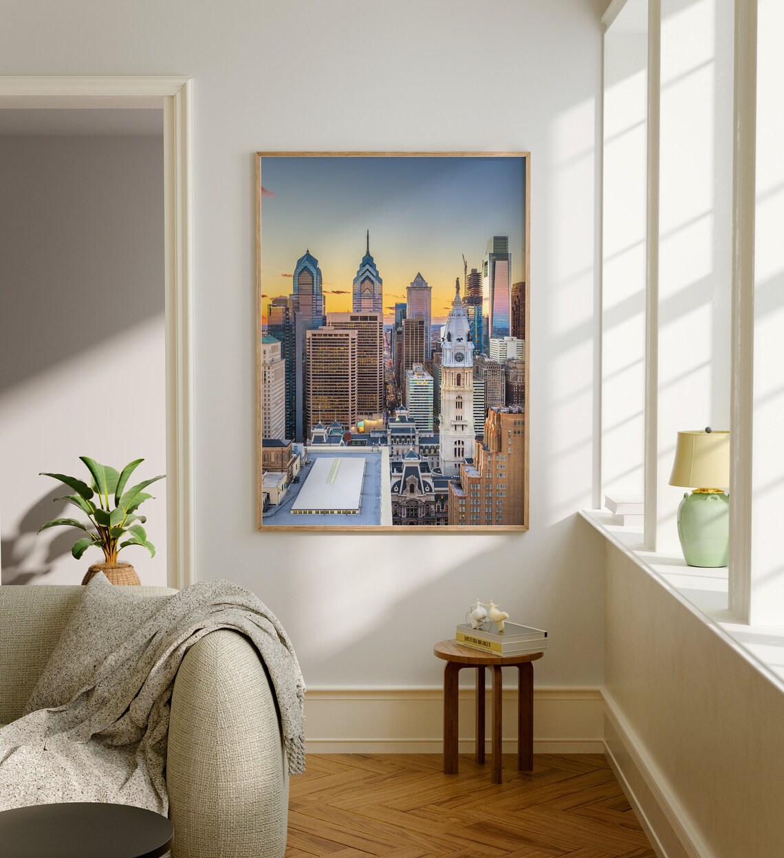 Philadelphia Pennsylvania Skyline Sunset City Hall Tower Poster - Image 5