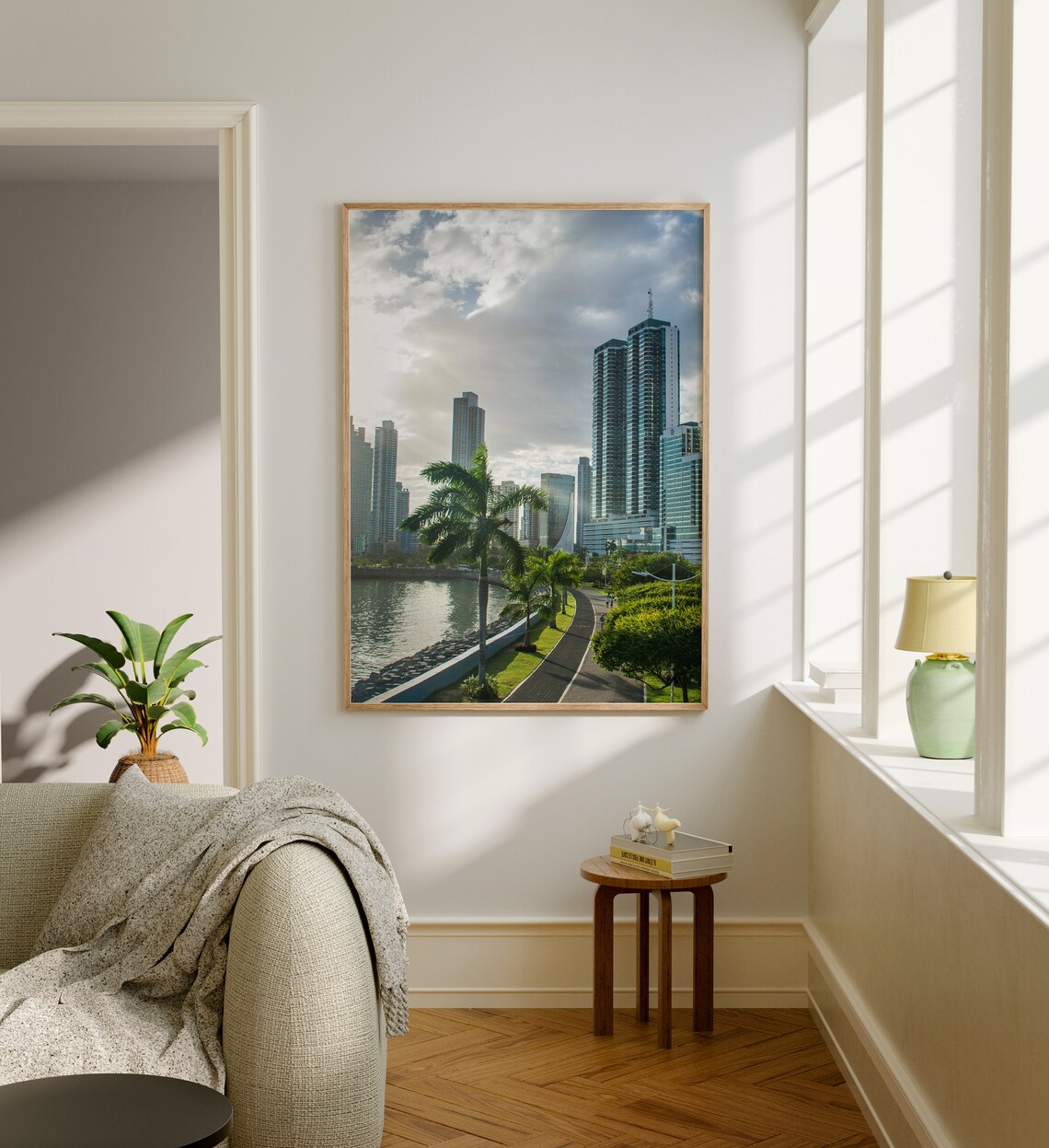 Panama City Travel Poster, Real Photo City View - Image 4