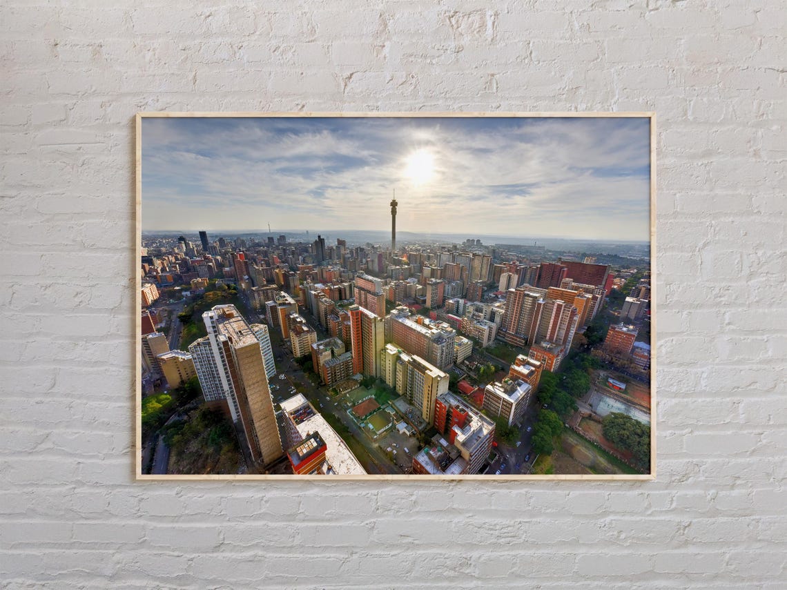 Real Photo Johannesburg Print Johannesburg Wall Art Johannesburg Poster Johannesburg Photo Johannesburg Poster Print
