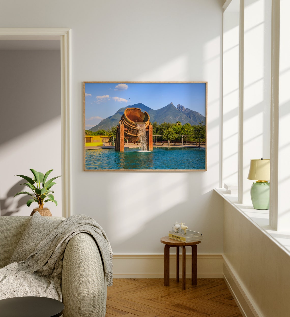 Monterrey Mexico Fundidora Park Fountain Mountain View Photo Poster - Image 5